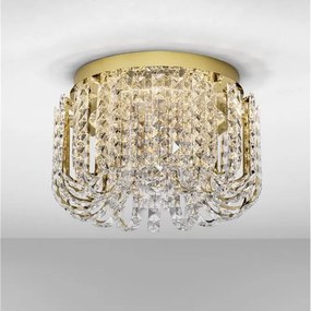 Lustra aplicata LED auriu, cristale sticla CELYSIA 50cm