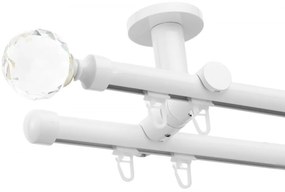 Galerie dubla tavan Kula crystal profil alb lucios 19mm/19mm (Alege marime: 120 cm)