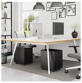 Dulap inchidere cu cheie, Songmics, 39 x 45 x 55 cm, 3 sertare, OFC63BK, Negru
