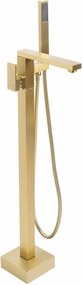 Baterie monocomanda pentru cada freestanding auriu periat Rea Tery