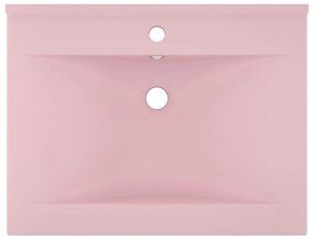 Chiuveta baie lux orificiu robinet roz mat 60x46 cm ceramica matte pink