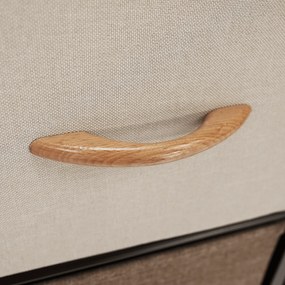 Comoda cu sertare din material textil HAZEL TIP 4,maro, S