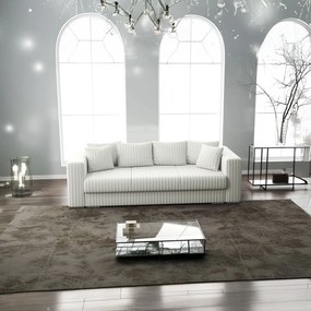 Canapea extensibilă dumonde cu ladă de depozitare si sezut confortabil din spuma high-density, Gloria Ambience Ivory 240x100 cm