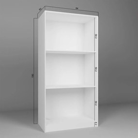 Dulap cu rafturi Luckiny D (alb). 1127603