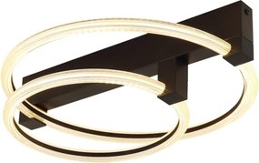 Globo 48050D1S - Plafonieră LED FLETCHER LED/24W/230V 3000K 58x38 cm neagră