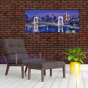 Tablou metropolei nocture (120x50 cm)