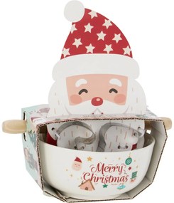 Set de Crăciun pentru coacere Santa – bol,sucitor, forme de tăiat