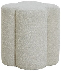 Taburet crem cu tapițerie din stofă bouclé Nalani – Light &amp; Living