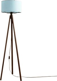 Lampadar AYD-3453, albastru deschis/maro, material textil/ lemn, 21x14