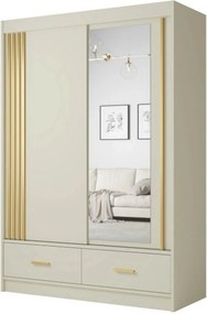 Dulap CANADA CA35-150, casmir/auriu, PAL, cu 2 usi si 2 sertare, 150x6