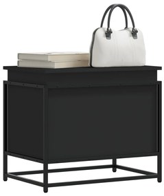 vidaXL Cutie de depozitare cu capac negru 60x40x51,5 cm lemn prelucrat