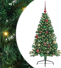 vidaXL Pom de Crăciun artificial pre-iluminat Verde 150 cm PVC