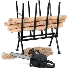 Capră de tăiat lemne AXEL, 77x50x105cm, negru Gardebruk