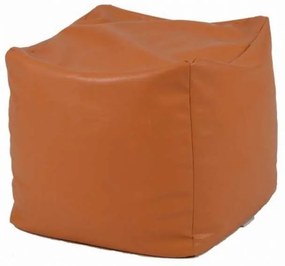 Taburet Cub, Material Piele ecologica - Brown