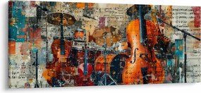 Tablou - Instrumente muzicale (120x50 cm)