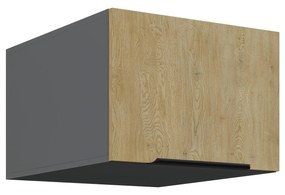 Dulap superior de bucătărie Carminia 50 NAGU-36 1F (stejar cremona + antracit). 1127941