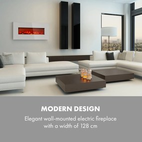 Klarstein Lausanne Long, Șemineu electric, 1600W, 2 setări de temperatură, 128 cm