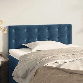 346454 vidaXL Tăblie de pat, albastru închis, 100x5x78/88 cm, catifea
