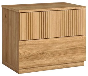 Noptieră cu aspect de lemn de stejar Rayana – Marckeric
