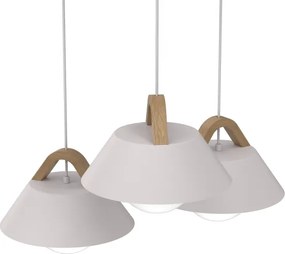Lustră pe cablu FUNDA 3xE27/15W/230V crem