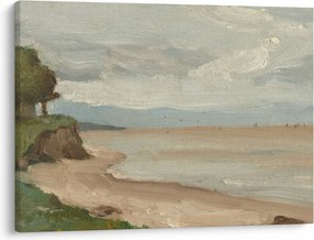 Tablou - Jean-Baptiste-Camille Corot, Beach Near Etretat, reproducere (70x50 cm)