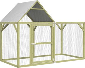 vidaXL Coteț de găini, 200x100x150 cm, lemn masiv de pin tratat