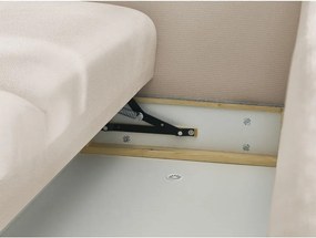 Canapea bej extensibilă/cu spațiu de depozitare 265 cm Ezechiel – Bobochic Paris