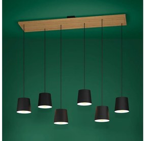 Lustră pe cablu Eglo 390131 CAMARIOCA 6xE27/40W/230V negru/maro