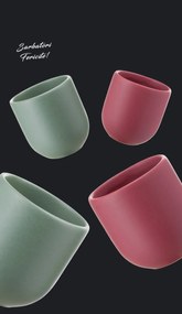 Set Cadou 4 Pahare Ceramica Novum Sarbatori (2 Pahare Rosii Mat 250ml, 2 Pahare Verzi Menta Mat 250ml)