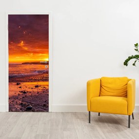 Fototapet pentru ușă - Apus de soare la mare (95x205cm)