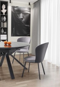 Masa extensibila Vertigo marmura neagra/negru L130-180 cm