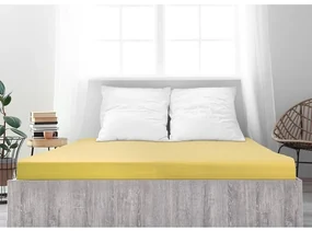 Cearșaf de pat jersey 4Home Ideal galben, 180 x 200 cm