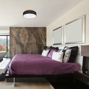 Plafonieră BELLADONNA 3xE27/15W/230V d. 50 cm negru/pin Brilagi