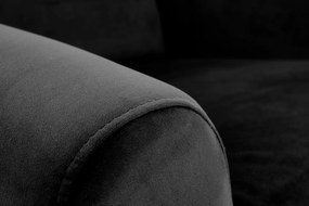 Fotoliu recliner Agustin 2 velvet negru H107 cm