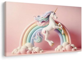 Tablou unicorn magic cu curcubeu