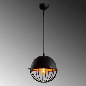 Lampa suspendata Elefant 892OPV1789, 116x20 cm, Metal, Negru