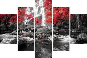 Tablou - Cascade în peisajul de toamnă (150x105 cm)