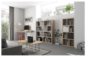 Bibliotecă în culoare naturală cu aspect de lemn de stejar 70x159 cm Berlin – TemaHome