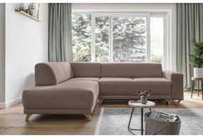 Colțar maro extensibil/cu spațiu de depozitare (cu colț pe partea stângă/în formă de ”L”) Classy Sophie – Miuform