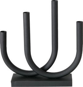 Suport de lumanare din metal Tonis, 34 x 33 cm, negru