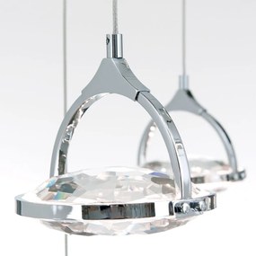 Lustra LED suspendata cu cristal K9 design lux MOON 12L
