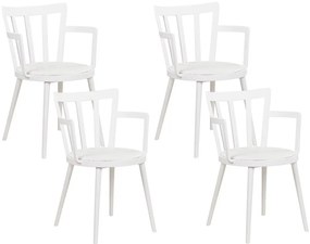 Set 4 buc scaune de sufragerie Morza (alb). 1081541