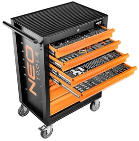 Cărucior de atelier, 7 sertare + 176 unelte 84-222-12