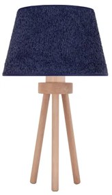 Lampă de masă Duolla BOUCLE 1xE27/15W/230V d. 28 cm albastru/lemn
