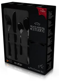 Set de tacamuri 24 de piese negru lucios Berlinger Haus BH 2630A