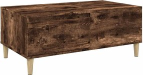 vidaXL Măsuță de cafea, stejar fumuriu, 90x50x36,5 cm, lemn prelucrat