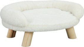 PawHut Canapea pentru Câini și Pisici, Detașabilă, din Pluș, Gri | Aosom Romania