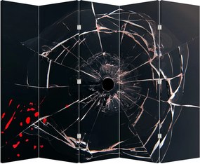 Paravan - Abstract cu sticla spartă (210x170 cm)