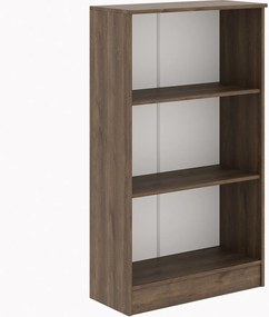 Biblioteca Flint, 2 Polite, Stejar Bronz, 70 x 32 x 122 cm