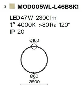 Aplice LED de perete design modern Halo alama 80cm